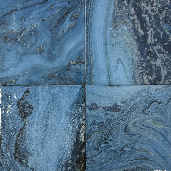 Porcelain Swirl Blue Tile Polished 1