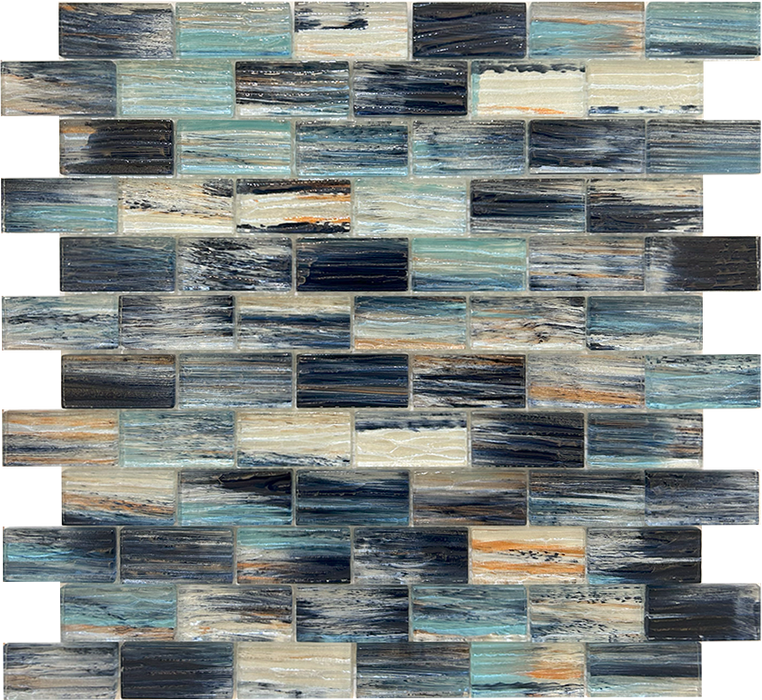 Glass Ocean Bliss Mosaic Polished 1