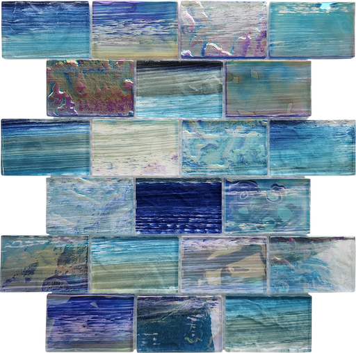 Glass Blue Horizon Mosaic Polished 1
