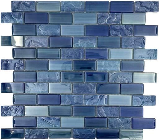 Glass Spicy Blue Mosaic Polished 1