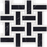 Porcelain Marquina Black-White Mosaic Polished 1