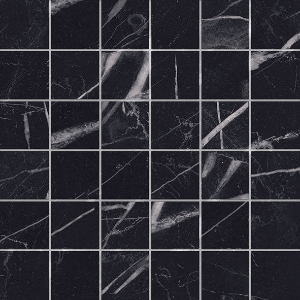 Porcelain Marquina Black Mosaic Polished 1