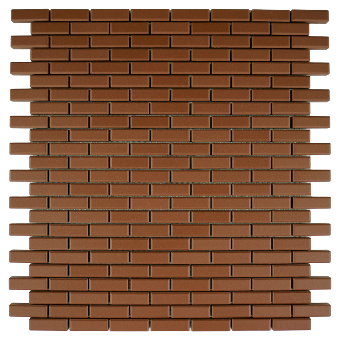 Porcelain PST Custom A06 Noce Brick Mosaic Matte 1
