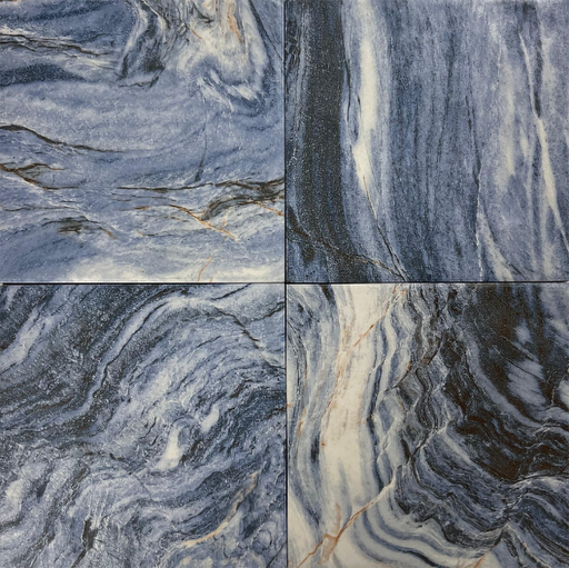 Porcelain Deep Blue Oxid Tile Glossy 1
