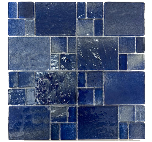 Glass Calming Blue Mosaic Polished 1