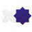 Argile Porcelain Star Blu with Bianco Cross KNAASBLCB