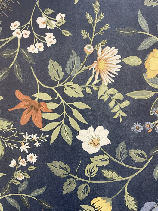 Porcelain Wonderspace Deco Blossom Blue Tile Textured 1