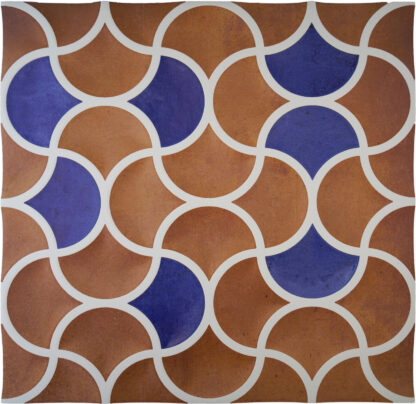 Porcelain Bari Lattice Cotto Cobalt Tile Matte 1