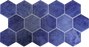 Porcelain Hex Zellige Azure Tile Glossy 1