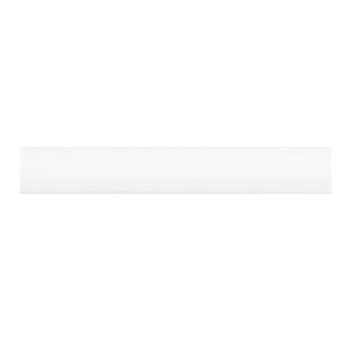 Full Liner Sample - Krea White Ceramic Quarter Round - 1" x 6" x 7.4 MM Matte