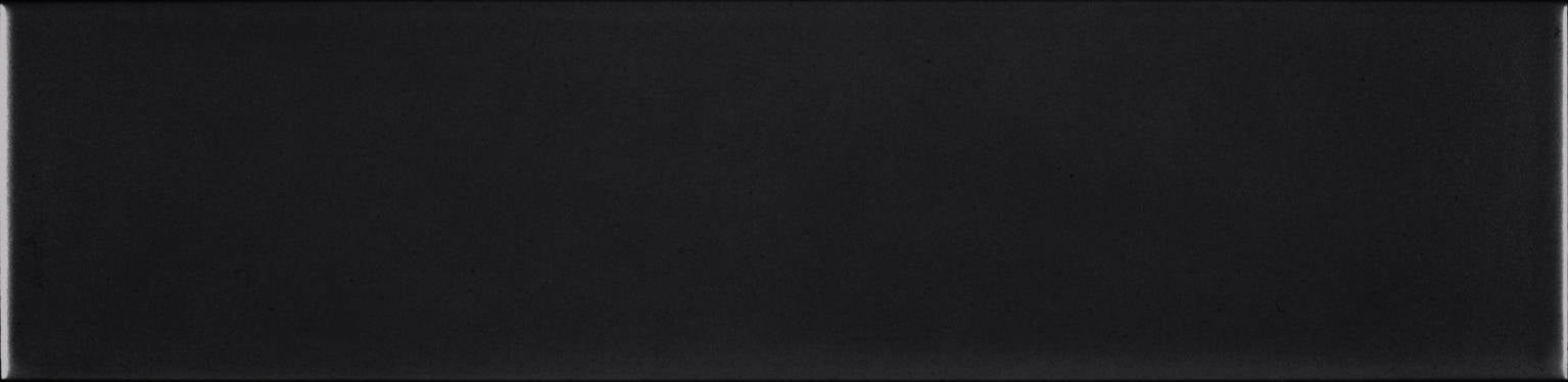 Full Tile Sample - Krea Black Ceramic Tile - 4" x 16" x 7.44 MM Matte