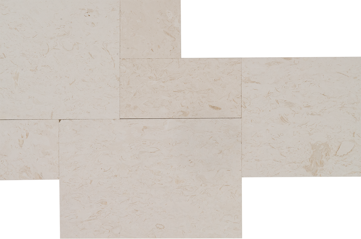 Keystone Tile Pattern Keystone Tile Shell Beach Tumbled Limestone Pattern — Stone & Tile ...