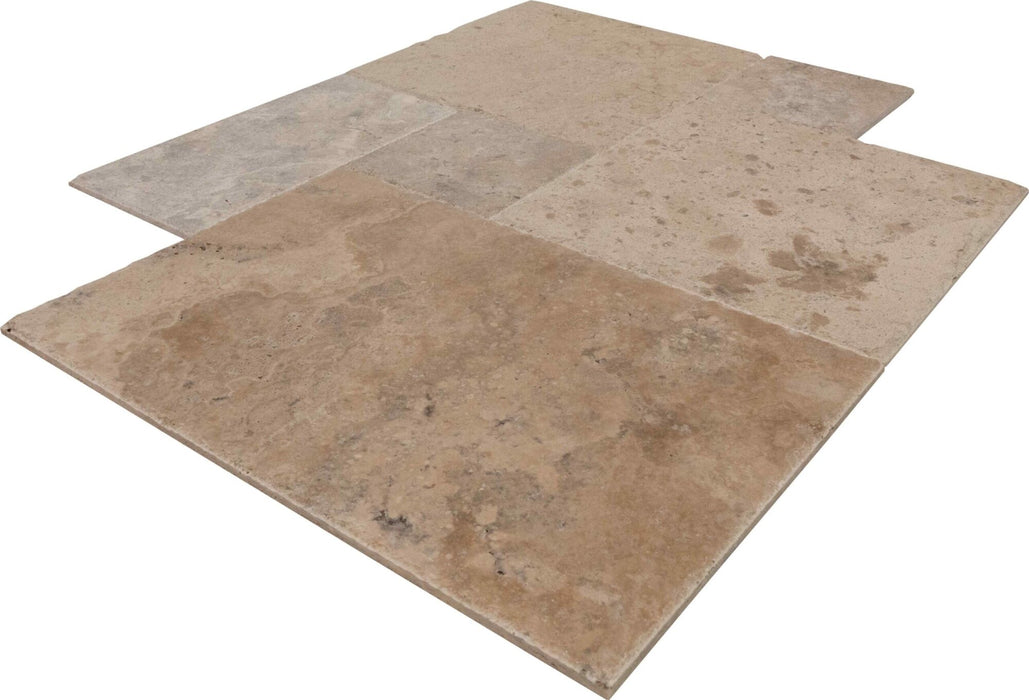 Travertine Colorado Versailles Pattern Chiseled & Brushed 2