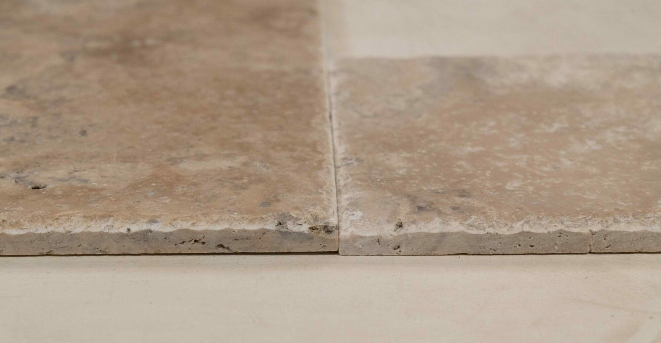 Travertine Colorado Versailles Pattern Chiseled & Brushed 4