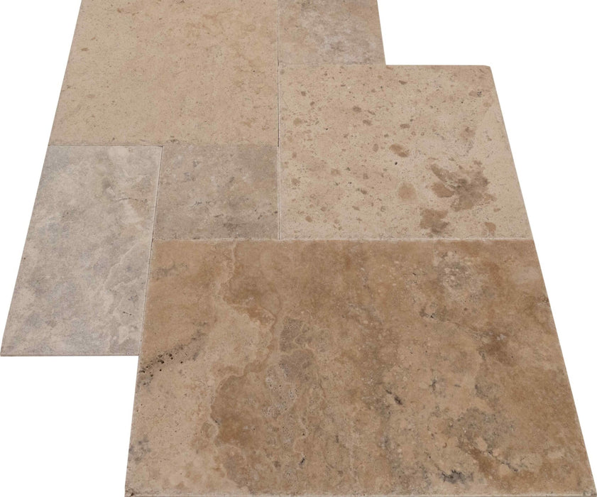 Travertine Colorado Versailles Pattern Chiseled & Brushed 3