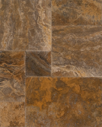 Travertine Escabesa Versailles Pattern Chiseled & Brushed 1