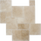 Travertine Ivory Light Versailles Pattern Chiseled & Brushed 3
