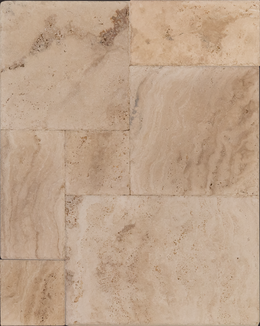 Travertine Tiramisu Versailles Pattern Chiseled & Brushed 1