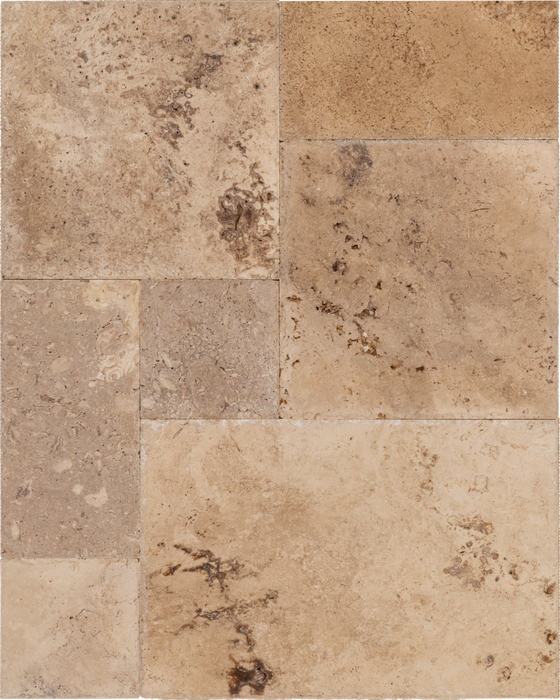 Travertine Tuscany Rustic Versailles Pattern Chiseled & Brushed 1