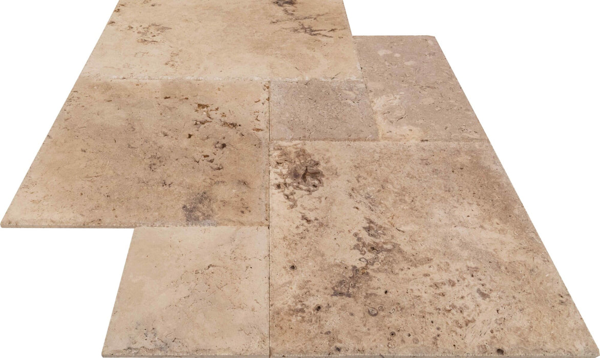 Travertine Tuscany Rustic Versailles Pattern Chiseled & Brushed 2