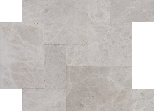 Marble Aqua Gray Versailles Pattern Sandblasted 1