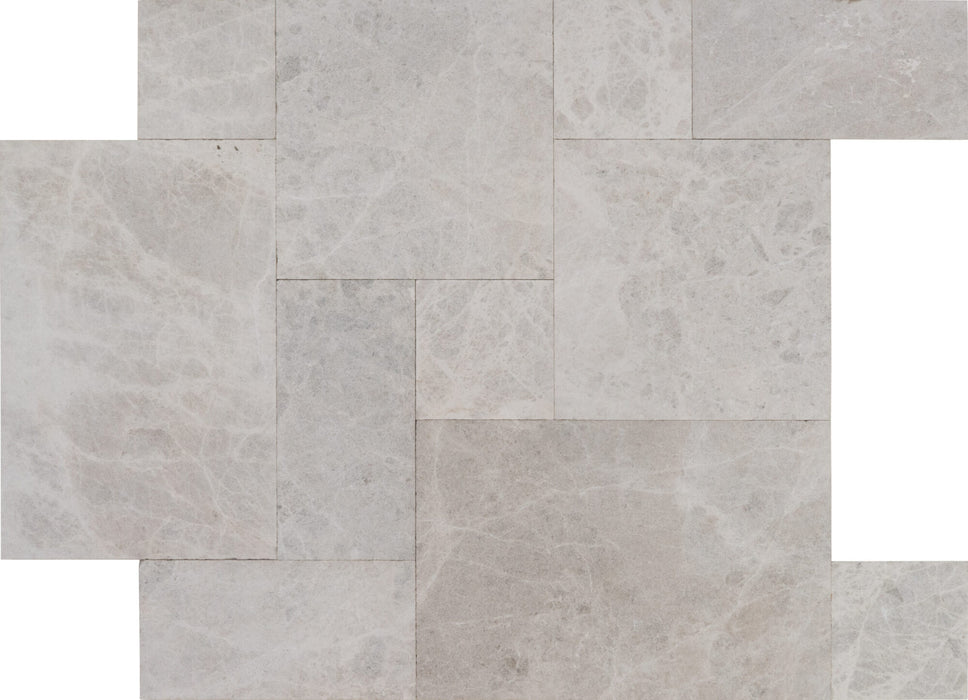 Marble Aqua Gray Versailles Pattern Sandblasted 1