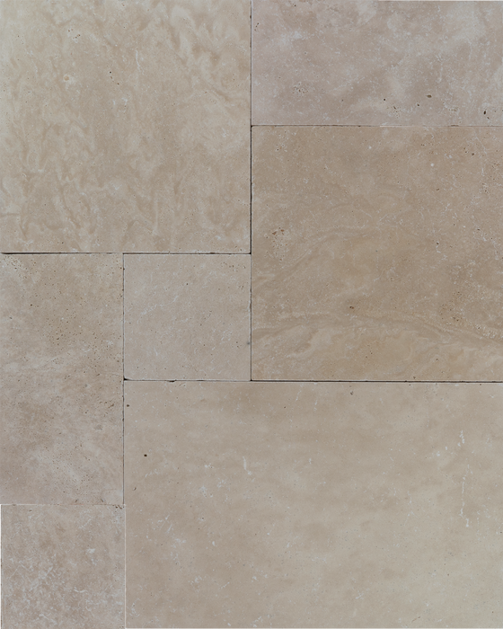 Travertine Extra Light  Versailles Pattern Tumbled 1