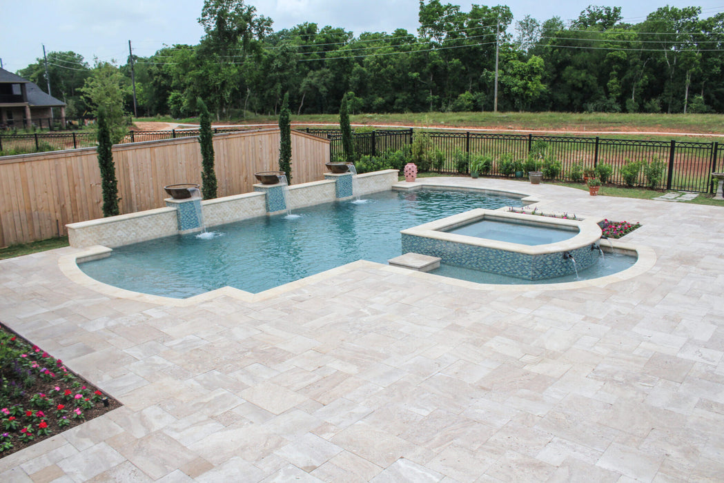 Travertine Extra Light  Versailles Pattern Tumbled 4