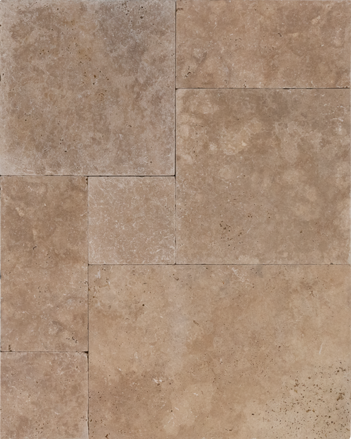 Travertine Ivory Light Versailles Pattern Tumbled 1
