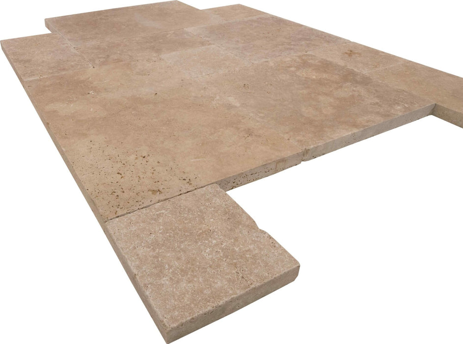Travertine Ivory Light Versailles Pattern Tumbled 2