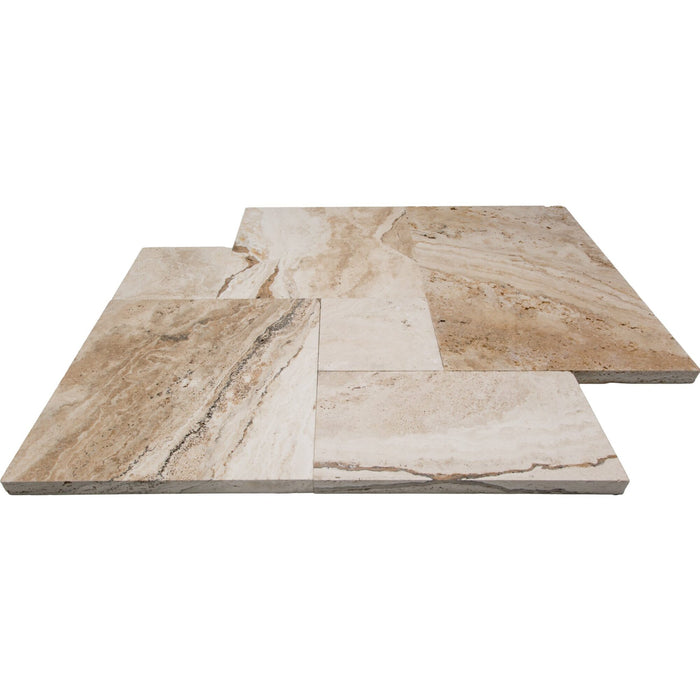 Travertine Tiramisu  Versailles Pattern Tumbled 2