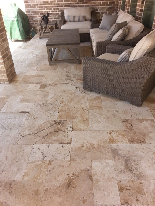 Travertine Tiramisu  Versailles Pattern Tumbled 5
