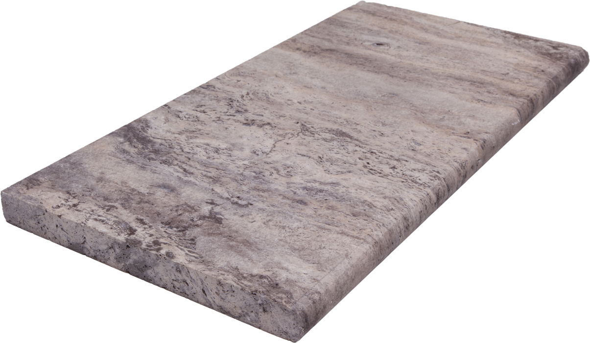 Travertine Nordic Slver Bullnose Coping Brushed 2