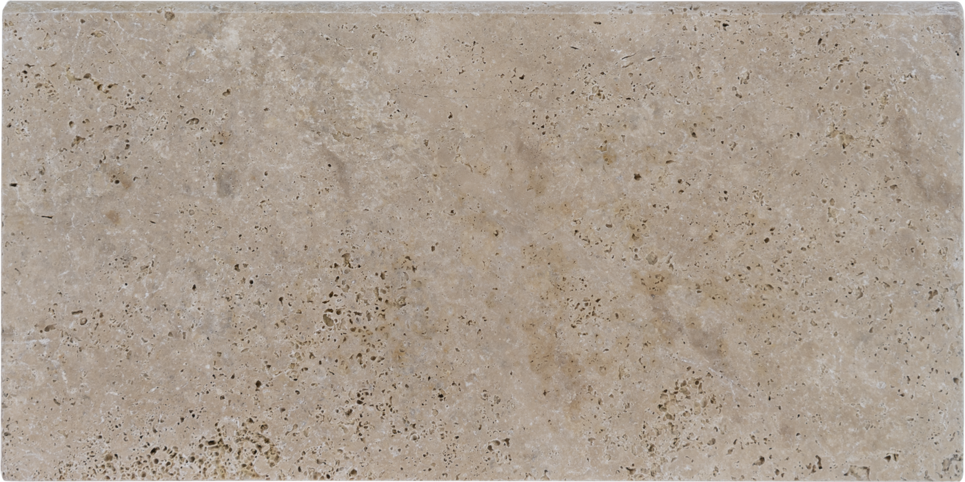 Travertine Ivory Light Bullnose Coping Brushed 1