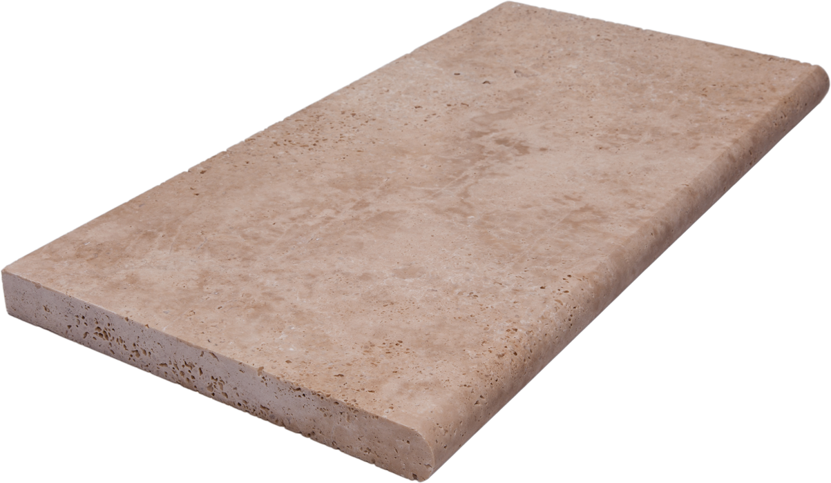 Travertine Ivory Light Bullnose Coping Brushed 2