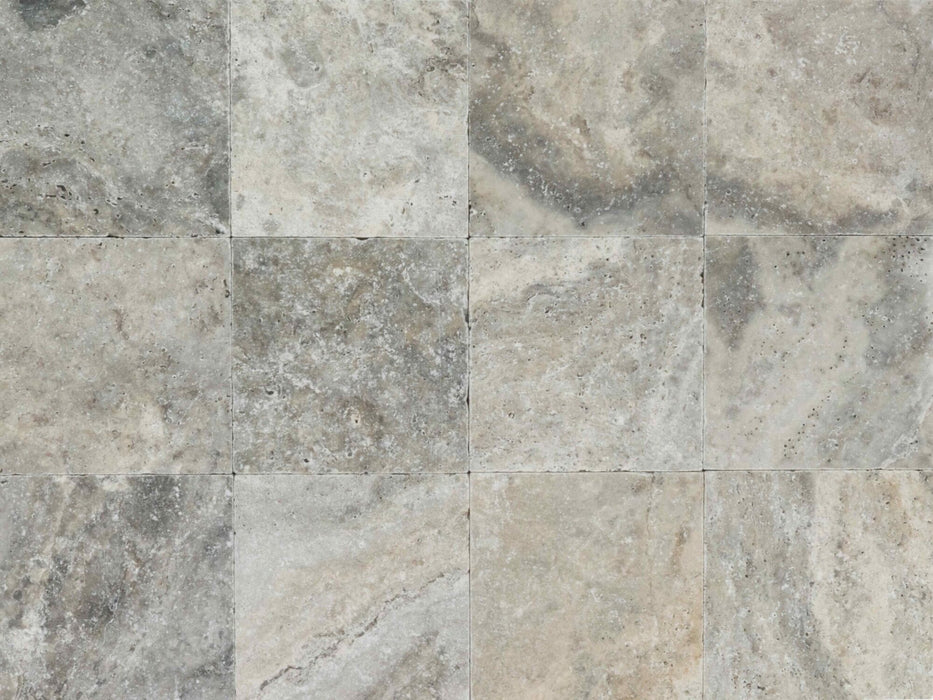 Travertine Nordic Silver Tile Tumbled 2