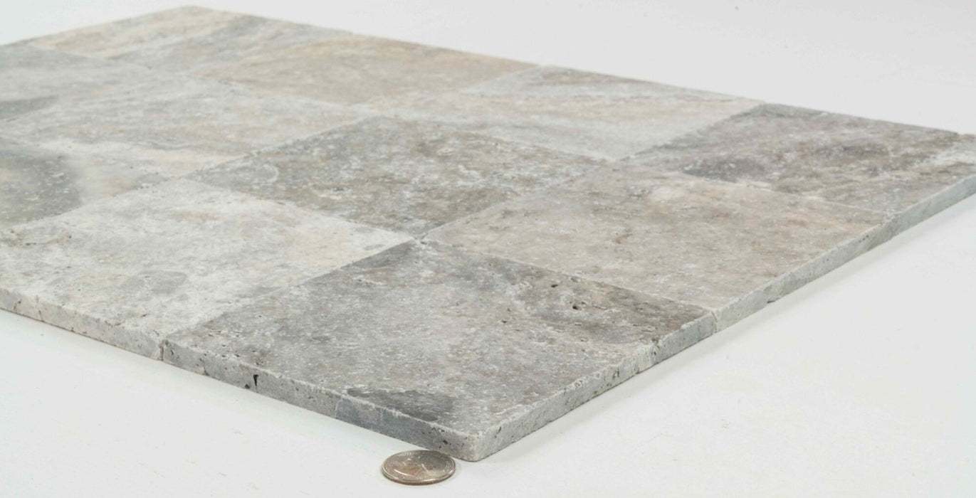 Travertine Nordic Silver Tile Tumbled 3