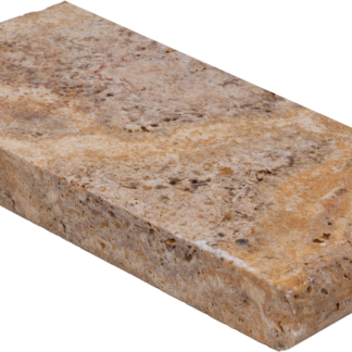 Travertine Escabesa  Bullnose Coping Tumbled 1