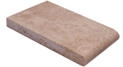Travertine Ivory Light Bullnose Coping Tumbled 1