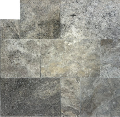 Travertine Premium Silver Versailles Pattern Tumbled 1