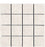 Full Sheet Sample - Kalkarea Ivory Porcelain Mosaic - 3" x 3" x 1 1/16" Matte