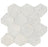 Full Sheet Sample - Kalkarea Pearl Hexagon Porcelain Mosaic - 3" x 3" x 1 1/16" Matte