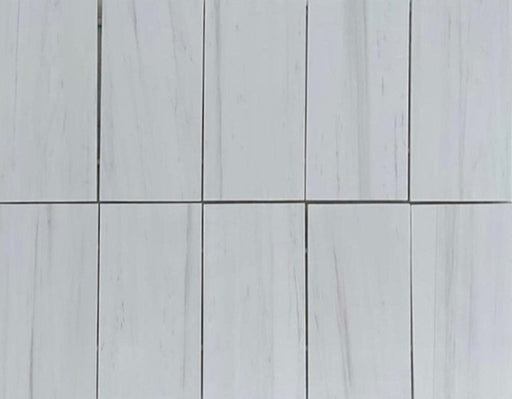Bianco Dolomiti (Karayel) Honed Marble Tile - 12" x 24" x 1 CM