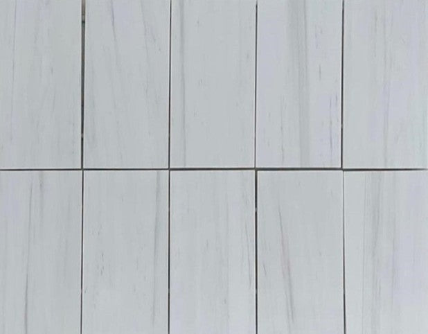 Full Tile Sample - Bianco Dolomiti (Karayel) Marble Tile - 12" x 24" x 1 CM Honed
