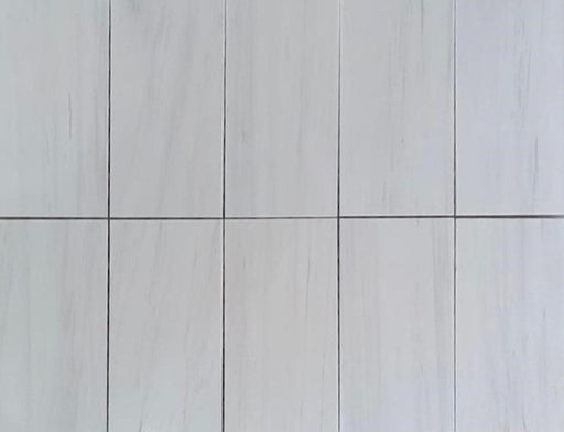 Full Tile Sample - Bianco Dolomiti (Karinna) Marble Tile - 12" x 24" x 1 CM Polished
