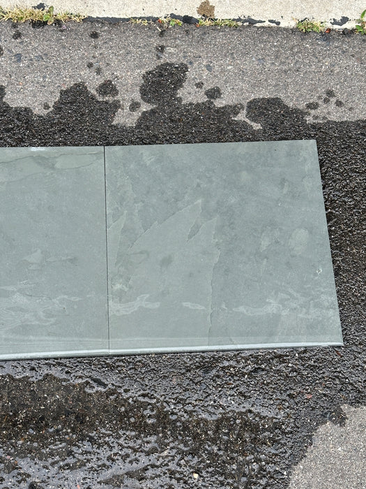 Kota Blue Natural Cleft Face, Gauged Back Limestone Tile - 16" x 16" x 3/8" - 1/2"