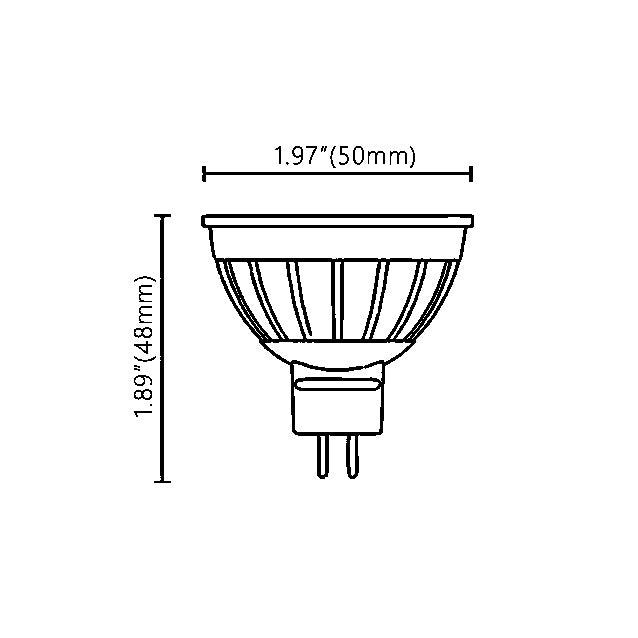 Die Cast Aluminum MR16 GU5.3 LED Landscape Light Bulb - 1.89" x 1.97" - View 3 11