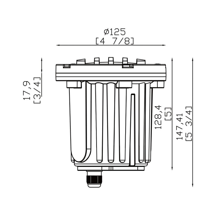 Grated Solid Brass & PVC MR16 LED Outdoor In Ground Well Light - Antique Bronze - View 6