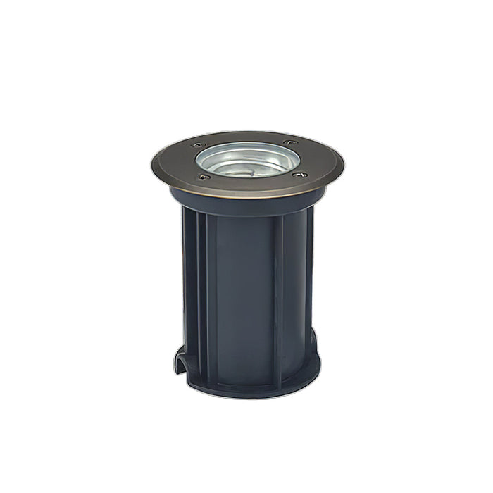 Fat Solid Brass & PVC MR16 LED Outdoor In Ground Well Light - Antique Bronze - View 4