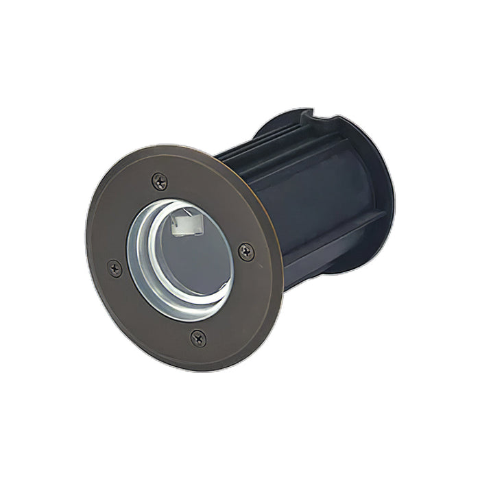 Fat Solid Brass & PVC MR16 LED Outdoor In Ground Well Light - Antique Bronze - View 3